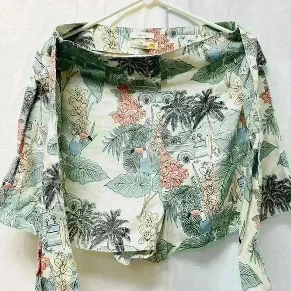 C&C California Faux Wrap High Waisted Linen Shorts Women’s Size 8 - Picture 8 of 10